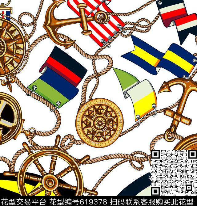 17春夏时尚链条传统印花华亿平台下载（图片编号: 619378） - 瓦栏（Walan）