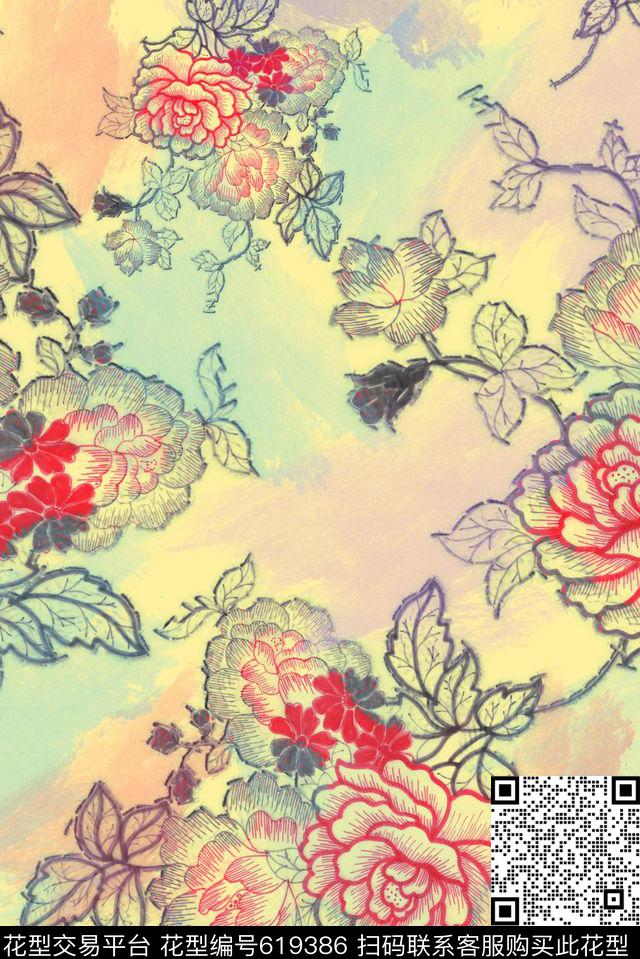 女装数码民族风印花华亿平台下载（图片编号: 619386） - 瓦栏（Walan）