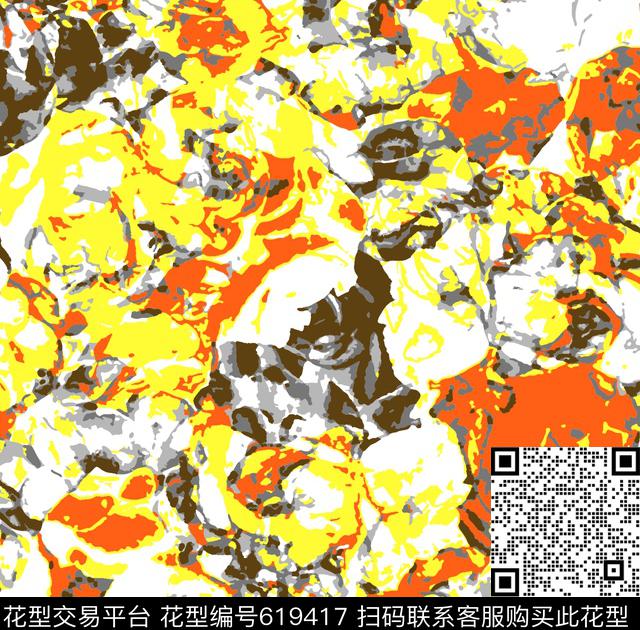 花朵花卉植物传统印花华亿平台下载（图片编号: 619417） - 瓦栏（Walan）