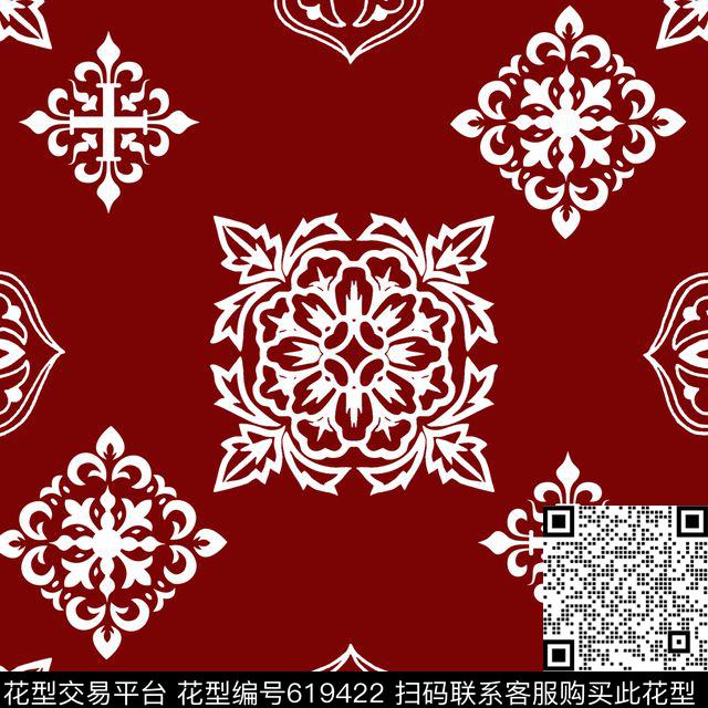 小方块菱形几何印花华亿平台下载（图片编号: 619422） - 瓦栏（Walan）