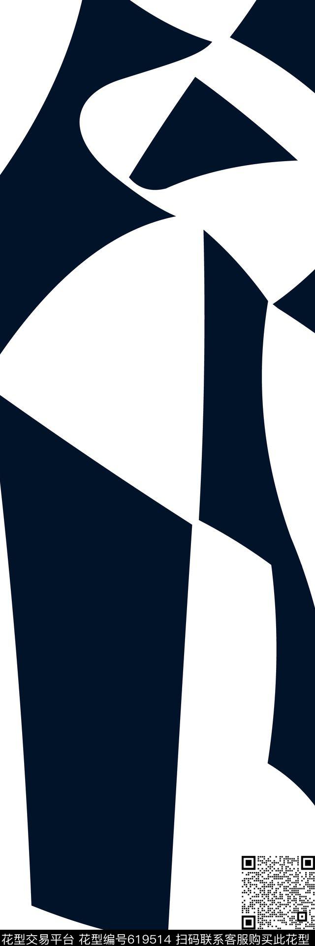 大牌黑白几何传统印花华亿平台下载（图片编号: 619514） - 瓦栏（Walan）