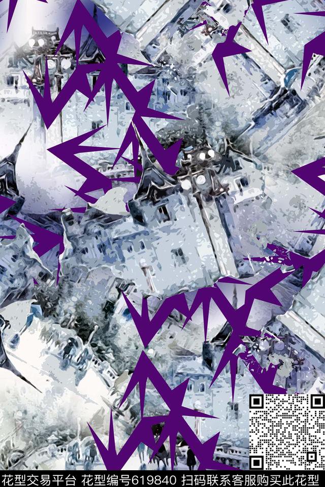 欧式建筑欧洲数码印花华亿平台下载（图片编号: 619840） - 瓦栏（Walan）