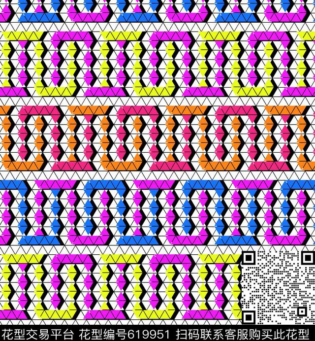 几何女装皇冠数码印花华亿平台下载（图片编号: 619951） - 瓦栏（Walan）