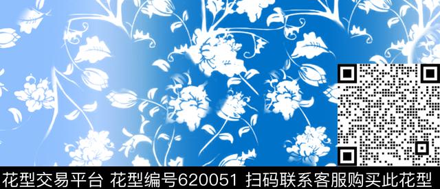 女装青花瓷欧美数码印花华亿平台下载（图片编号: 620051） - 瓦栏（Walan）