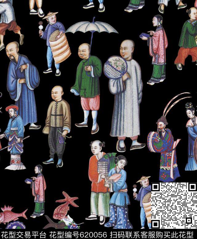 民族风中国风数码印花华亿平台下载（图片编号: 620056） - 瓦栏（Walan）