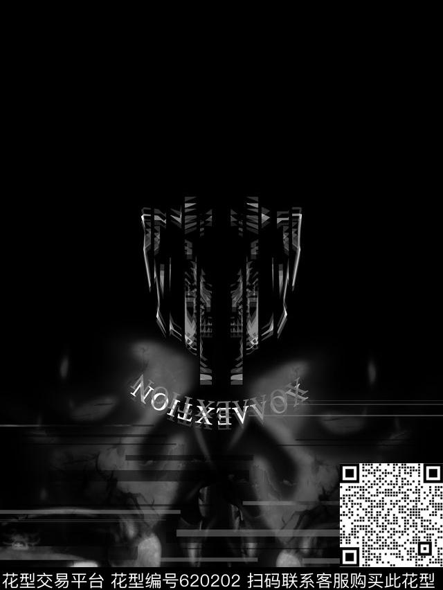 原创抽象几何定位老虎头阴影几何线段抽象火焰数码印花华亿平台下载（图片编号: 620202） - 瓦栏（Walan）