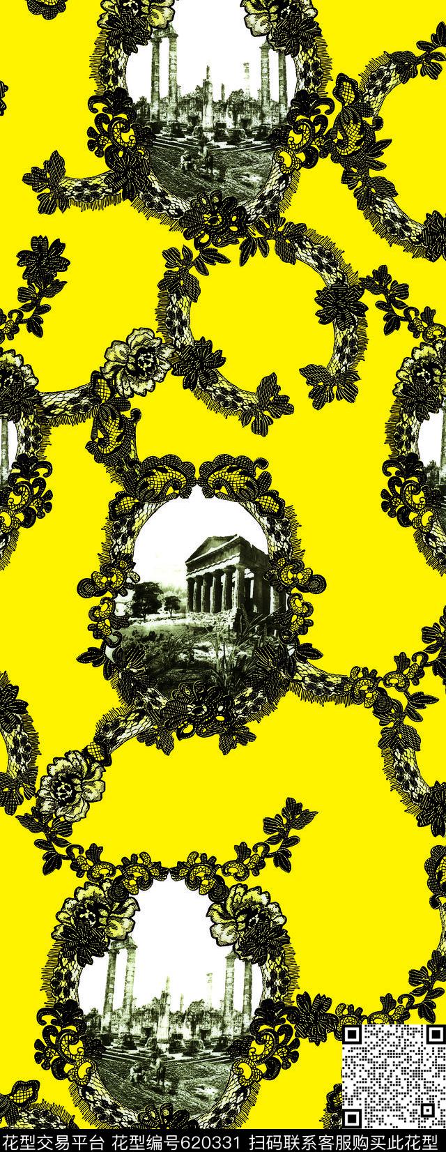 欧式建筑古建筑教学数码印花华亿平台下载（图片编号: 620331） - 瓦栏（Walan）