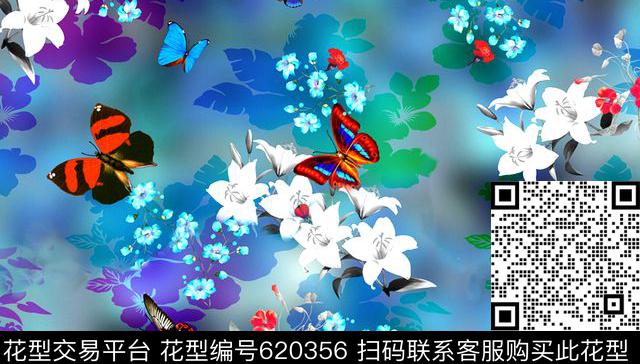 花卉花朵热带数码印花华亿平台下载（图片编号: 620356） - 瓦栏（Walan）