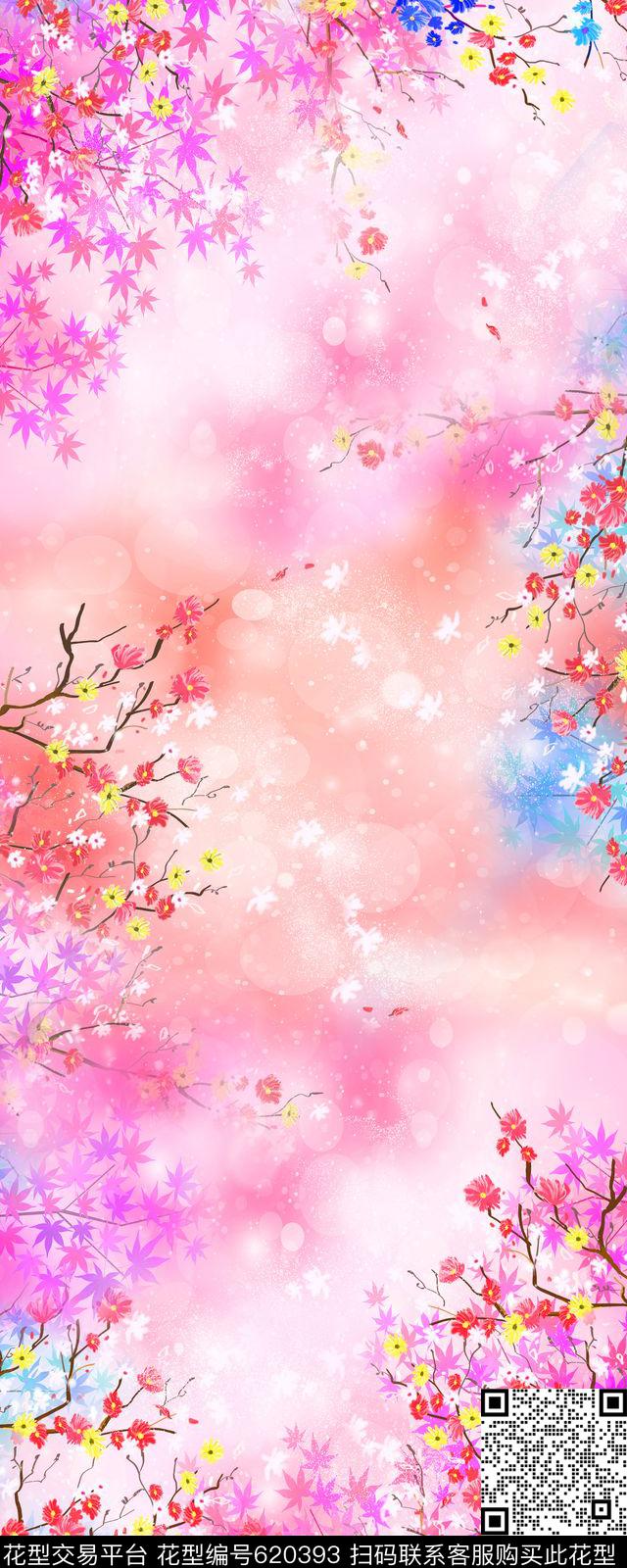 小碎花花朵花卉数码印花华亿平台下载（图片编号: 620393） - 瓦栏（Walan）
