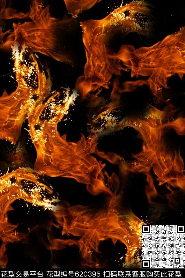 抽象肌理暗黑数码印花华亿平台下载（图片编号: 620395） - 瓦栏（Walan）