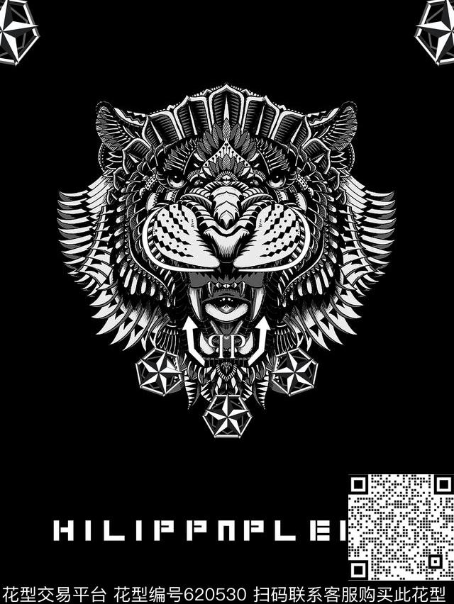 动物欧美老虎传统印花华亿平台下载（图片编号: 620530） - 瓦栏（Walan）