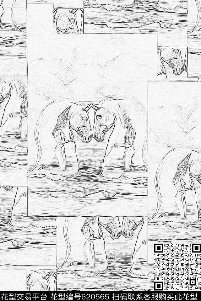 趣味创意欧美休闲数码印花华亿平台下载（图片编号: 620565） - 瓦栏（Walan）