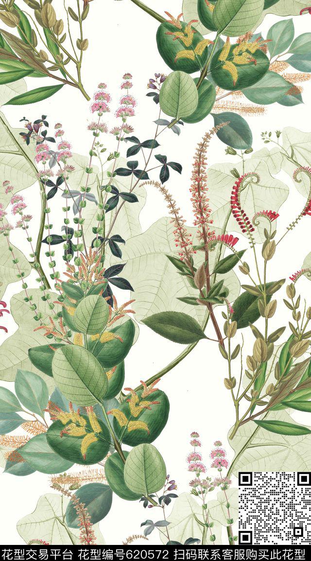 小碎花花朵花卉数码印花华亿平台下载（图片编号: 620572） - 瓦栏（Walan）