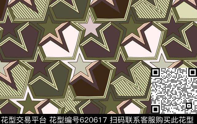 2017年女装新几何女装衬衫华亿平台蓝色调几何五角星韩国风格裙装华亿平台大牌风衣卫衣几何五角星形华亿平台传统印花华亿平台下载（图片编号: 620617） - 瓦栏（Walan）