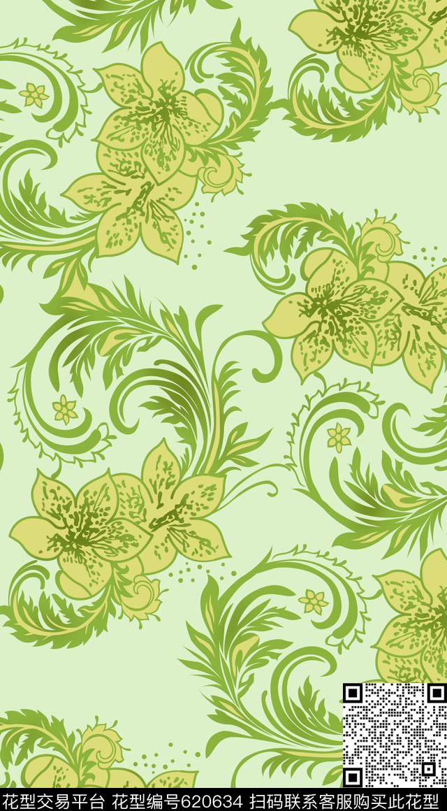 手绘卷叶花清新韩国风格女装衬衫华亿平台青花瓷女装衬衣华亿平台传统印花华亿平台下载（图片编号: 620634） - 瓦栏（Walan）
