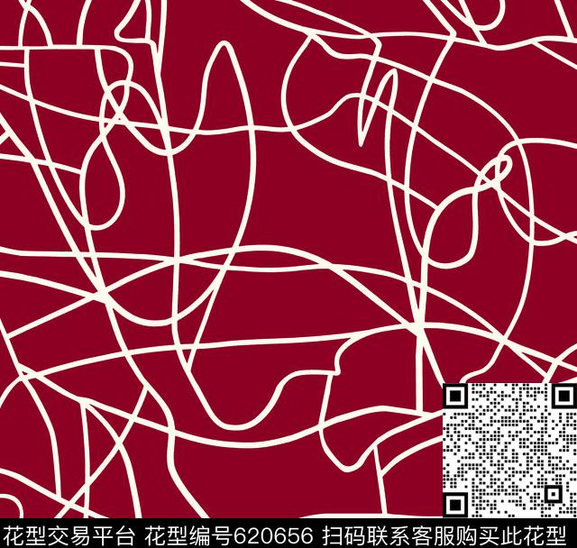 几何线条黑白传统印花华亿平台下载（图片编号: 620656） - 瓦栏（Walan）