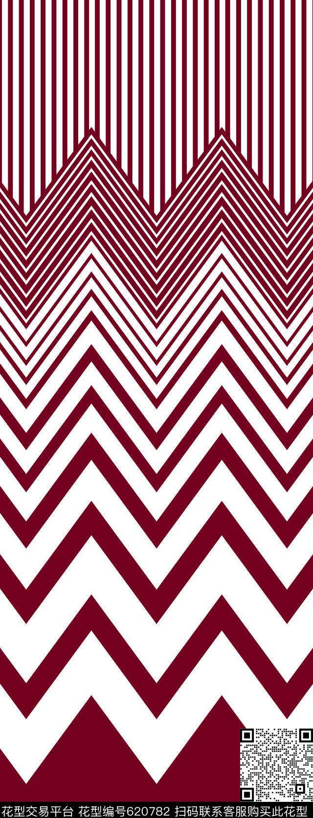 几何条纹波浪条传统印花华亿平台下载（图片编号: 620782） - 瓦栏（Walan）
