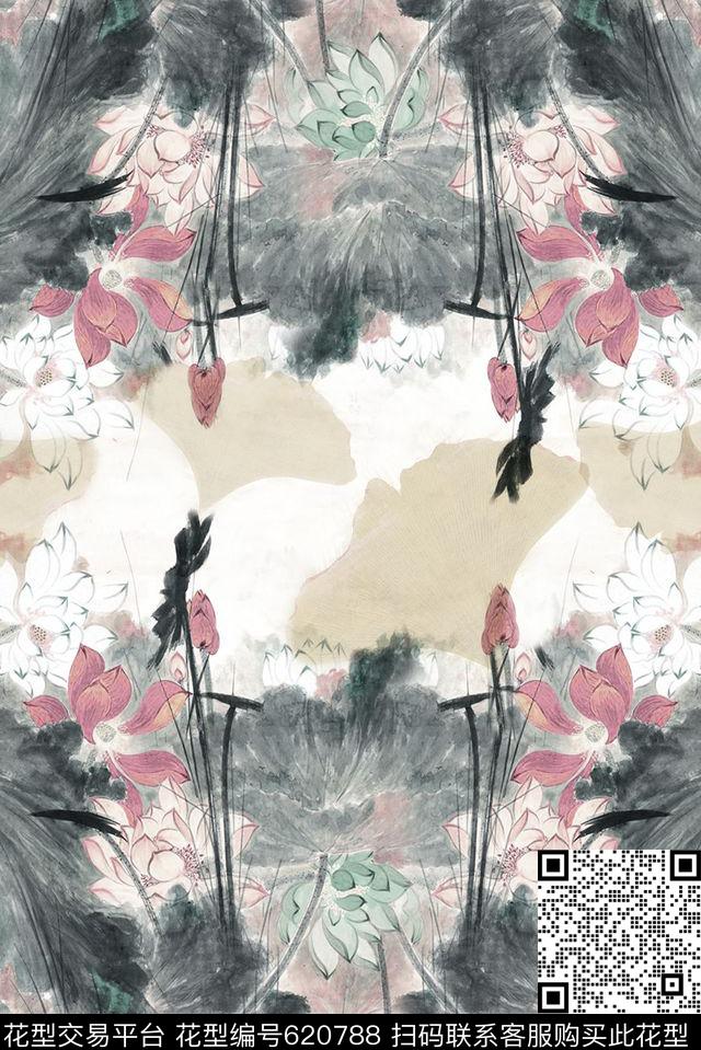 女装民族风中国风数码印花华亿平台下载（图片编号: 620788） - 瓦栏（Walan）