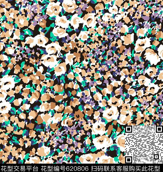 碎花满版乱花秋冬传统印花华亿平台下载（图片编号: 620806） - 瓦栏（Walan）