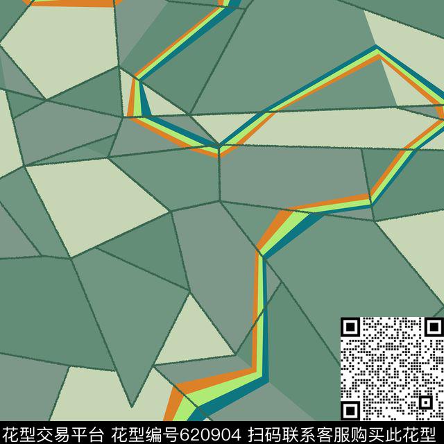 夕3D色块传统印花华亿平台下载（图片编号: 620904） - 瓦栏（Walan）