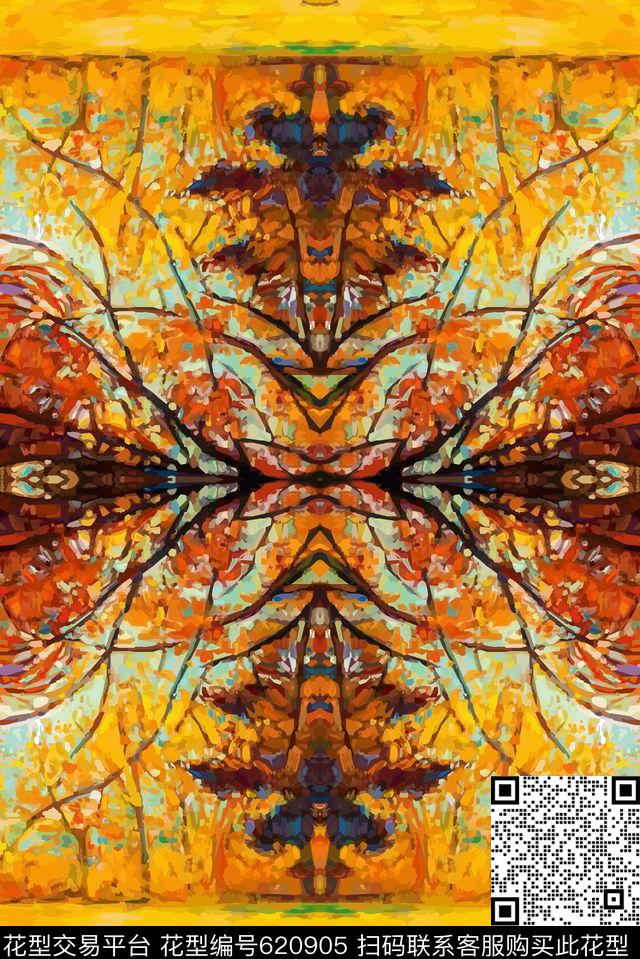 色块四季秋数码印花华亿平台下载（图片编号: 620905） - 瓦栏（Walan）