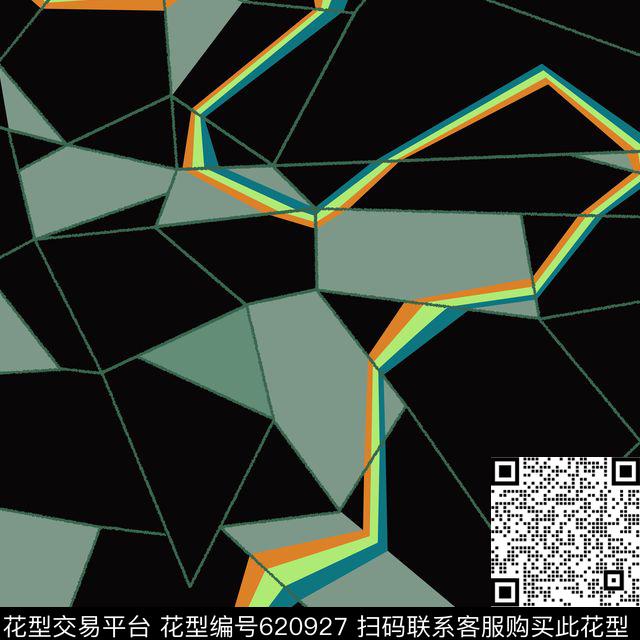 夕3D色块传统印花华亿平台下载（图片编号: 620927） - 瓦栏（Walan）