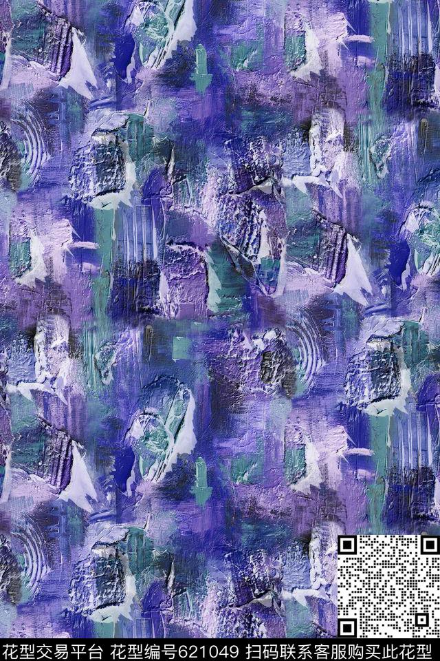 油画笔刷肌理数码印花华亿平台下载（图片编号: 621049） - 瓦栏（Walan）