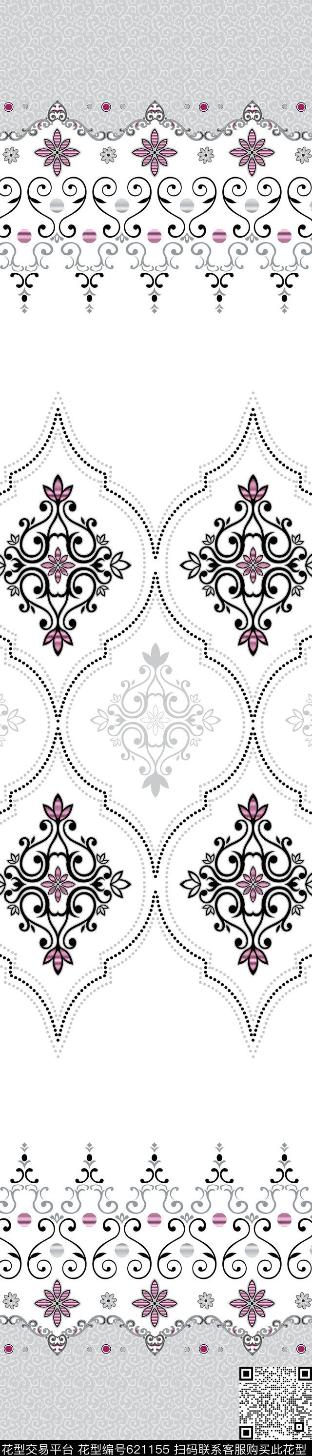 美式欧式窗帘传统印花华亿平台下载（图片编号: 621155） - 瓦栏（Walan）