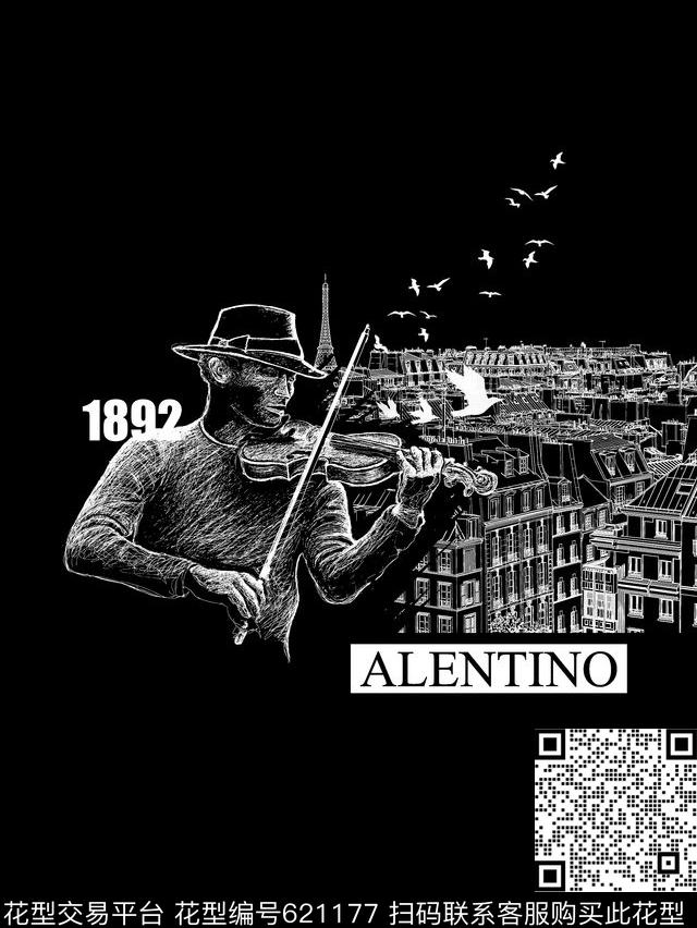 复古房子人物像传统印花华亿平台下载（图片编号: 621177） - 瓦栏（Walan）