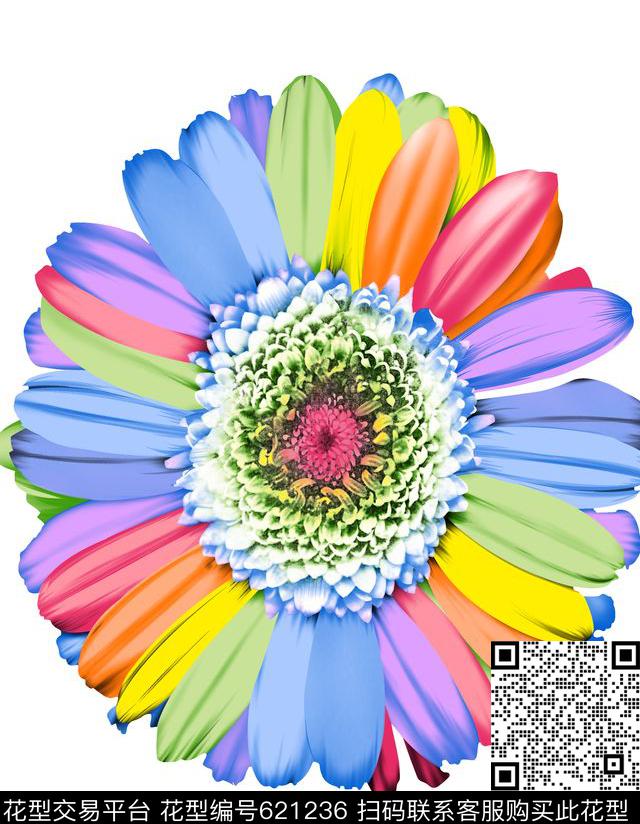花朵花卉菊花数码印花华亿平台下载（图片编号: 621236） - 瓦栏（Walan）