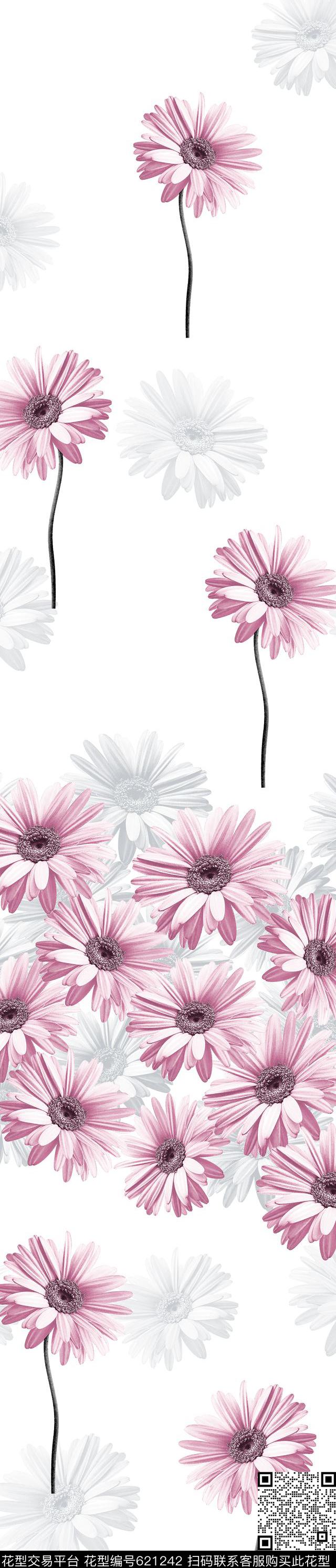 花朵花卉窗帘传统印花华亿平台下载（图片编号: 621242） - 瓦栏（Walan）