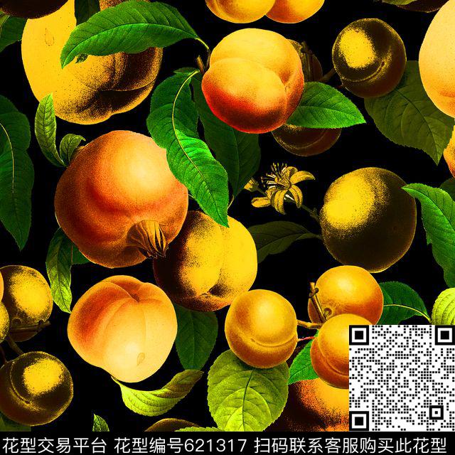热带水果石榴桃子李子数码印花华亿平台下载（图片编号: 621317） - 瓦栏（Walan）
