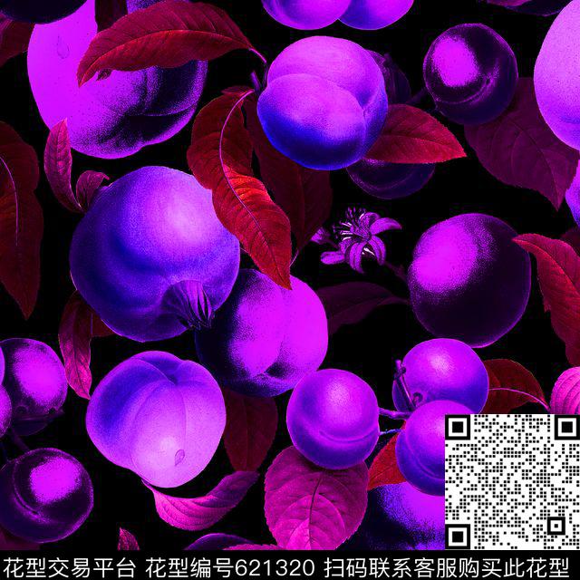 热带水果石榴桃子李子数码印花华亿平台下载（图片编号: 621320） - 瓦栏（Walan）