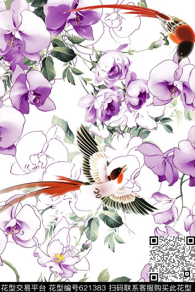 花朵小碎花花卉数码印花华亿平台下载（图片编号: 621383） - 瓦栏（Walan）