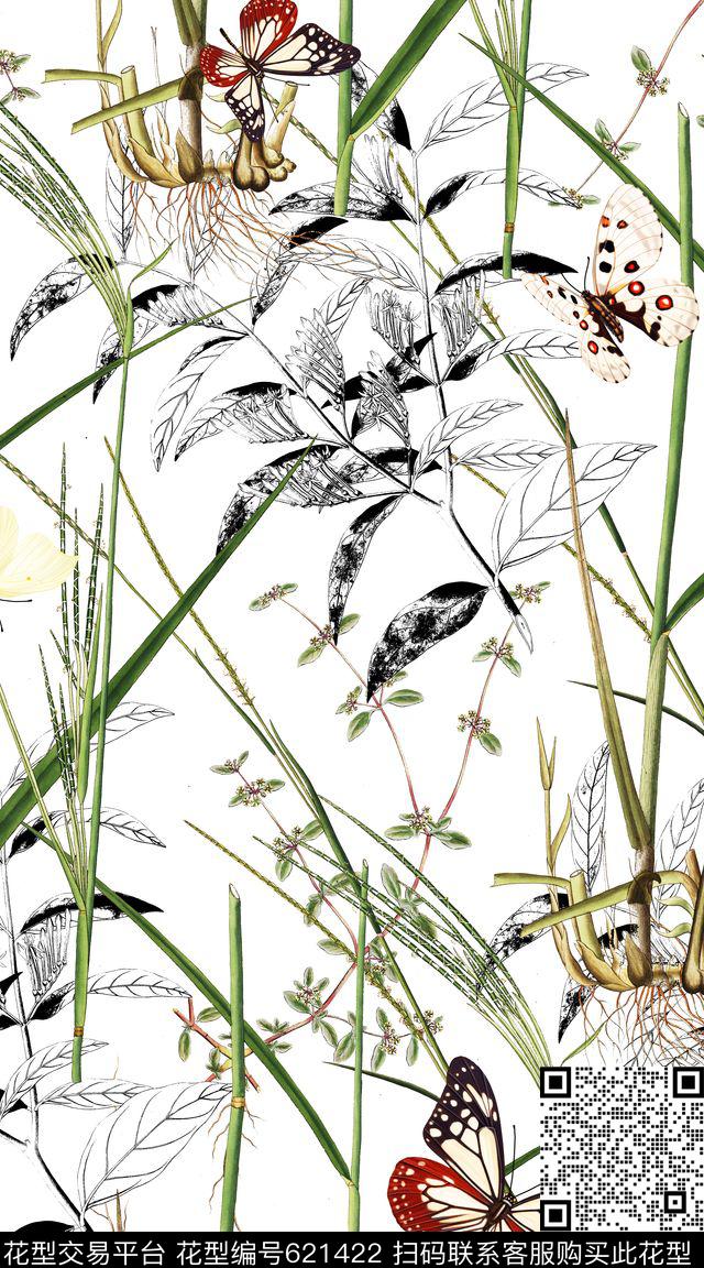 水彩花朵花卉数码印花华亿平台下载（图片编号: 621422） - 瓦栏（Walan）