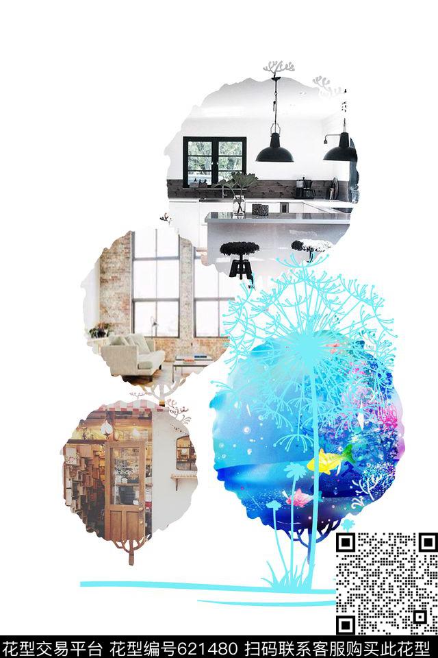 T恤女装剪影照片数码印花华亿平台下载（图片编号: 621480） - 瓦栏（Walan）