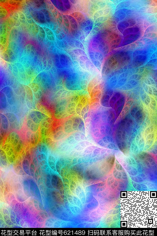 光影分形肌理数码印花华亿平台下载（图片编号: 621489） - 瓦栏（Walan）