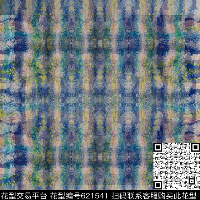 别样条纹丝巾围巾秀场抽象风格数码印花华亿平台下载（图片编号: 621541） - 瓦栏（Walan）