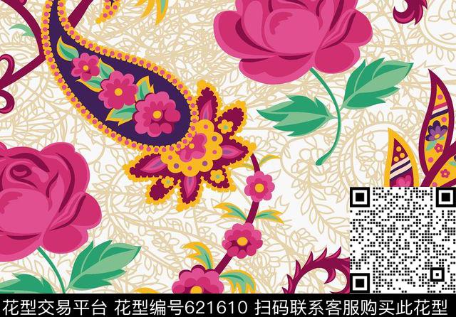 民族风中国风小花传统印花华亿平台下载（图片编号: 621610） - 瓦栏（Walan）