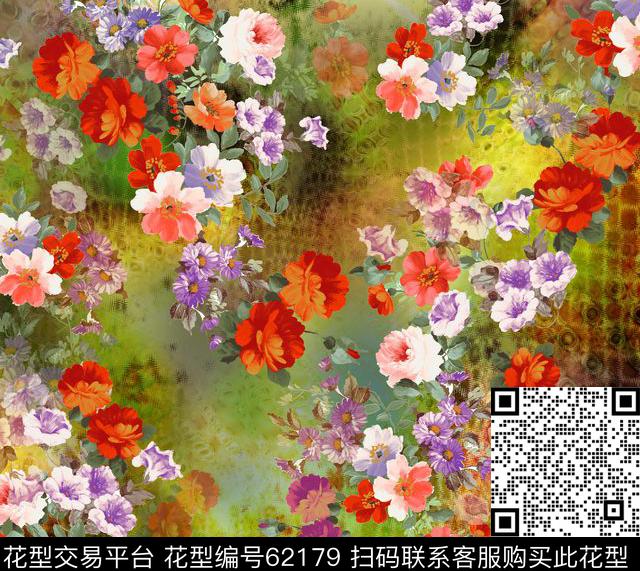 花卉数码印花华亿平台下载（图片编号: 62179） - 瓦栏（Walan）