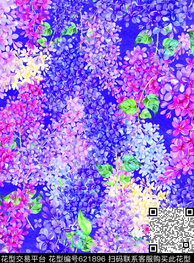 2017lilacflowers数码印花华亿平台下载（图片编号: 621896） - 瓦栏（Walan）