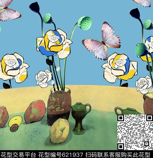 花朵数码印花华亿平台下载（图片编号: 621937） - 瓦栏（Walan）