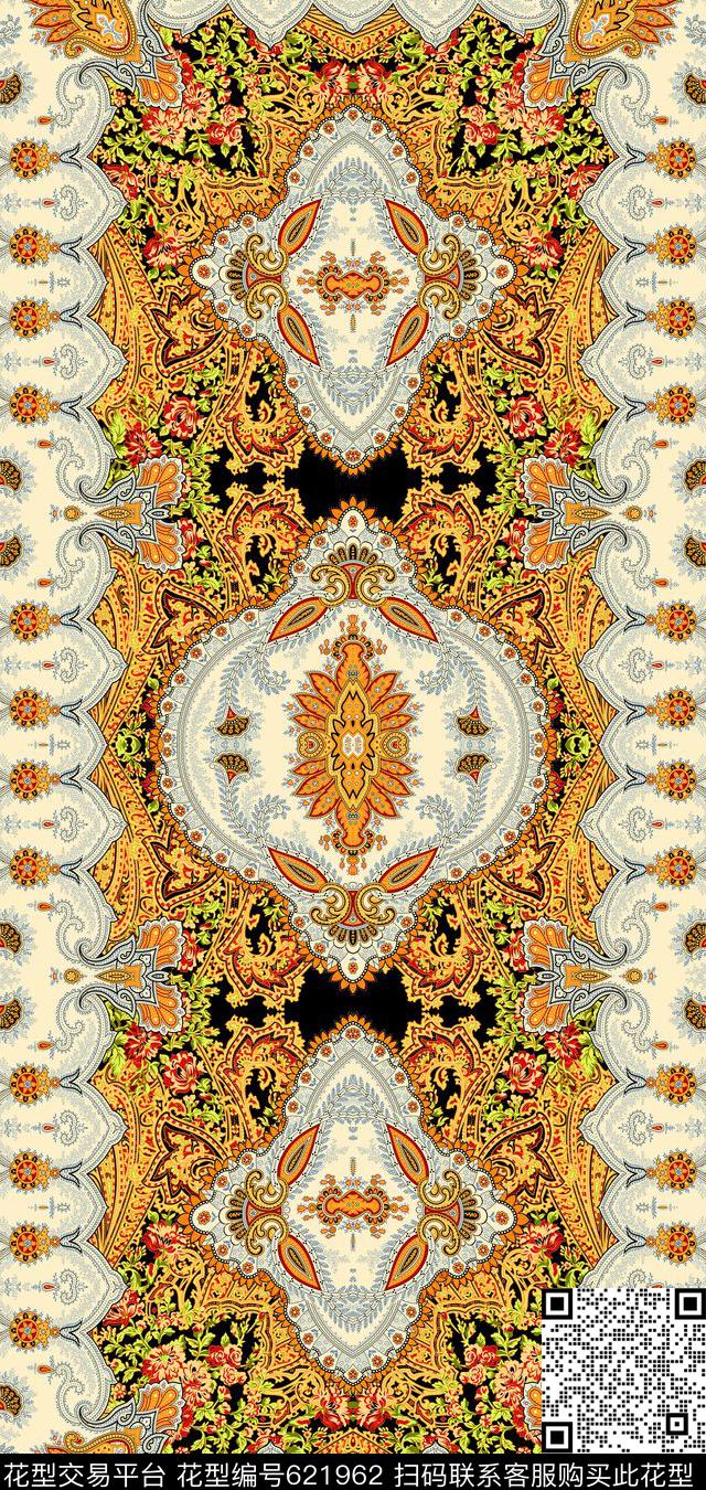 对称欧美波西米亚数码印花华亿平台下载（图片编号: 621962） - 瓦栏（Walan）