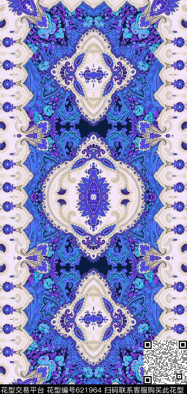 对称欧美波西米亚数码印花华亿平台下载（图片编号: 621964） - 瓦栏（Walan）