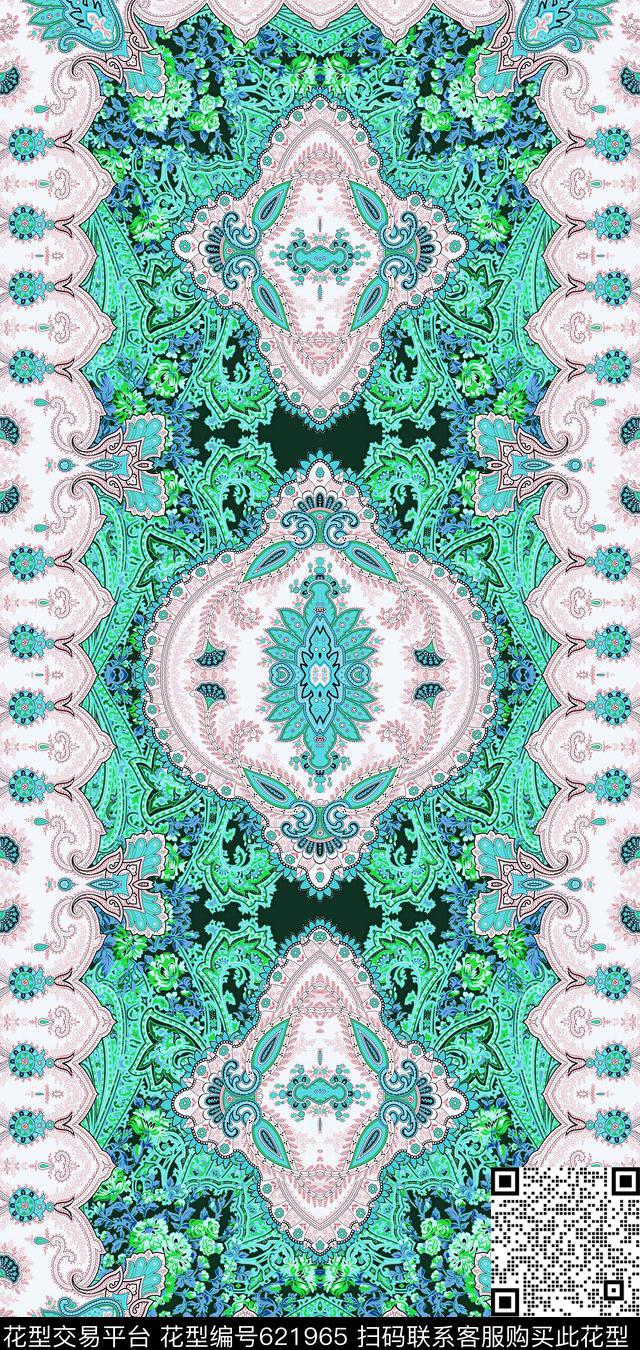 对称欧美波西米亚数码印花华亿平台下载（图片编号: 621965） - 瓦栏（Walan）