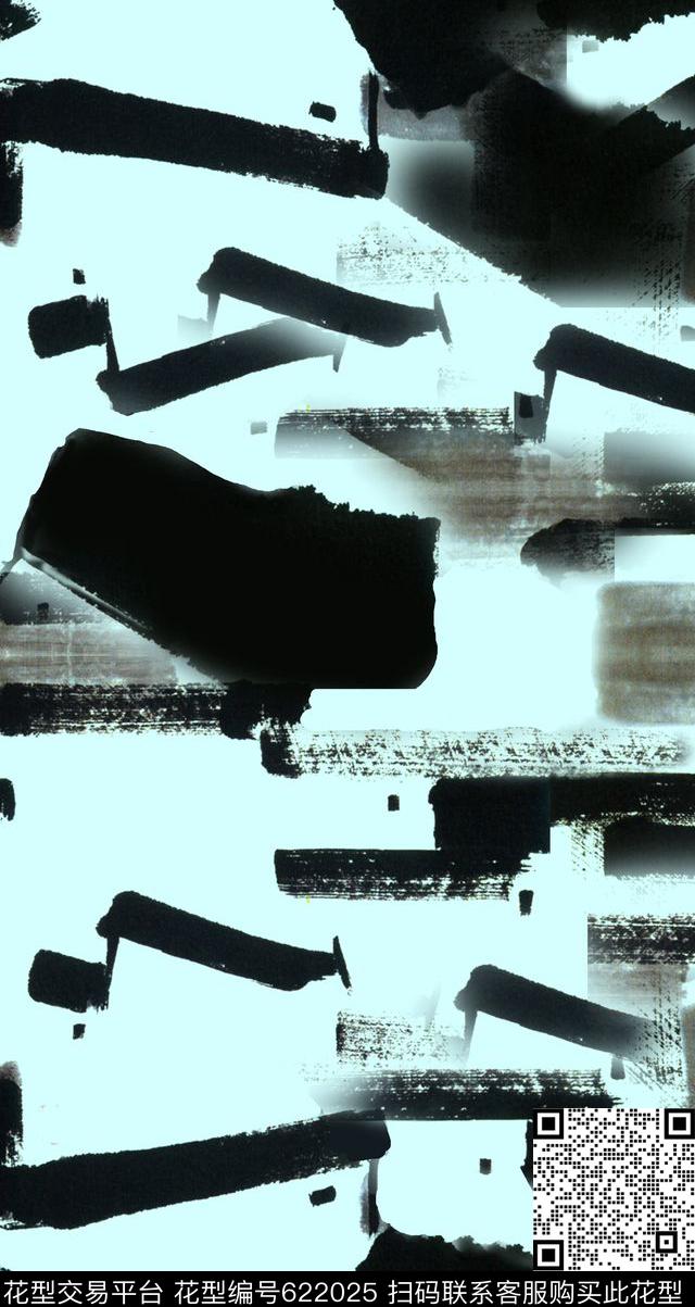 笔触水墨国画传统印花华亿平台下载（图片编号: 622025） - 瓦栏（Walan）