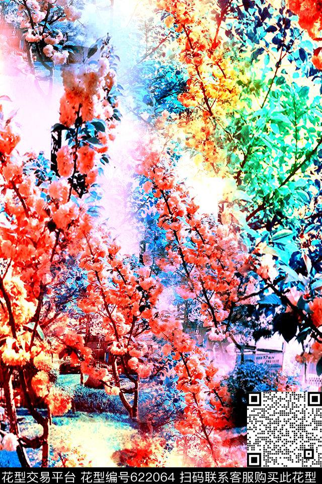 小碎花梅花雪景数码印花华亿平台下载（图片编号: 622064） - 瓦栏（Walan）