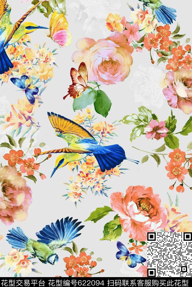 休闲时尚热带数码印花华亿平台下载（图片编号: 622094） - 瓦栏（Walan）