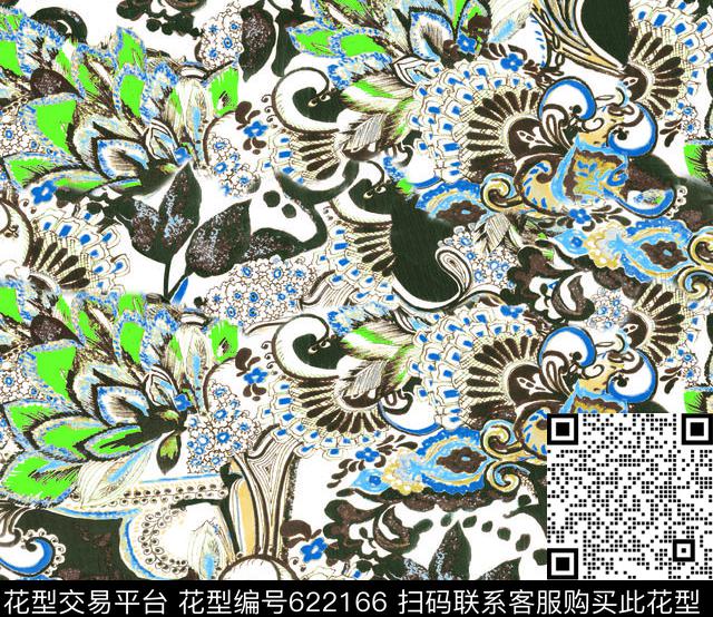 抽象几何扇形数码印花华亿平台下载（图片编号: 622166） - 瓦栏（Walan）