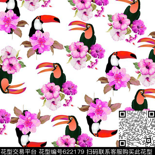 花朵花卉花鸟数码印花华亿平台下载（图片编号: 622179） - 瓦栏（Walan）